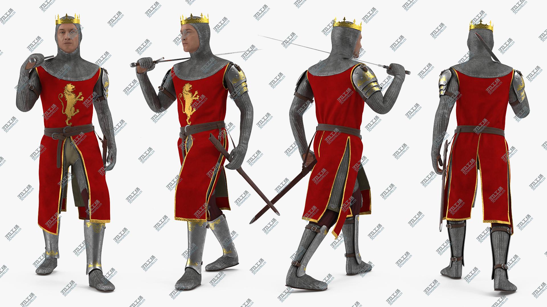images/goods_img/202104093/3D Crusader Knight King Walking Pose model/4.jpg